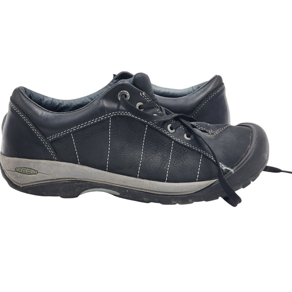 KEEN Shoes Hiking Women 10.5 Black Leather Comfort Durable Lace Up Sneakers 5322 - Picture 4 of 16